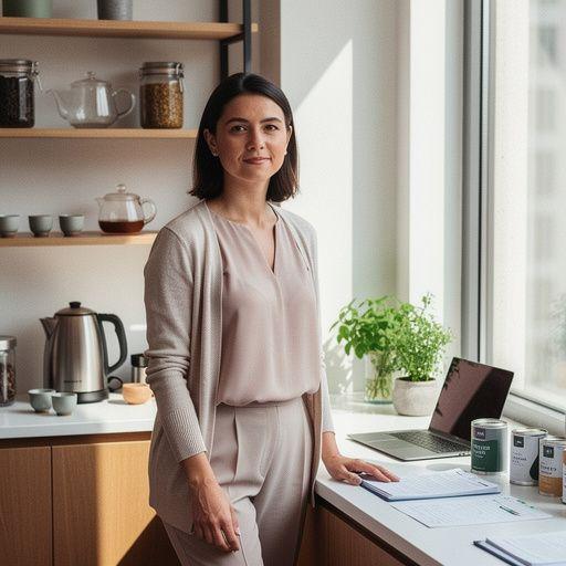 Prírodné ingrediencie na prípravu bylinkového nápoja rozložené na kuchynskej linke