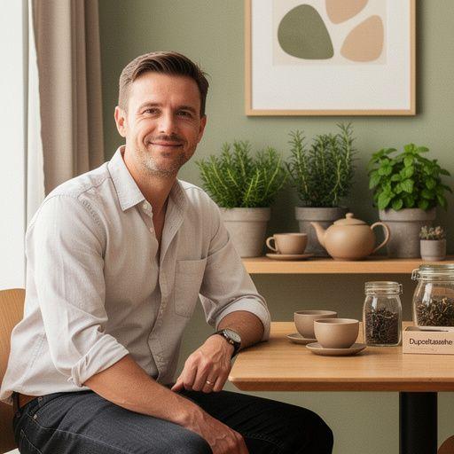 Pohľad na zasneženú krajinu cez okno s pariacou sa šálkou čaju na parapete